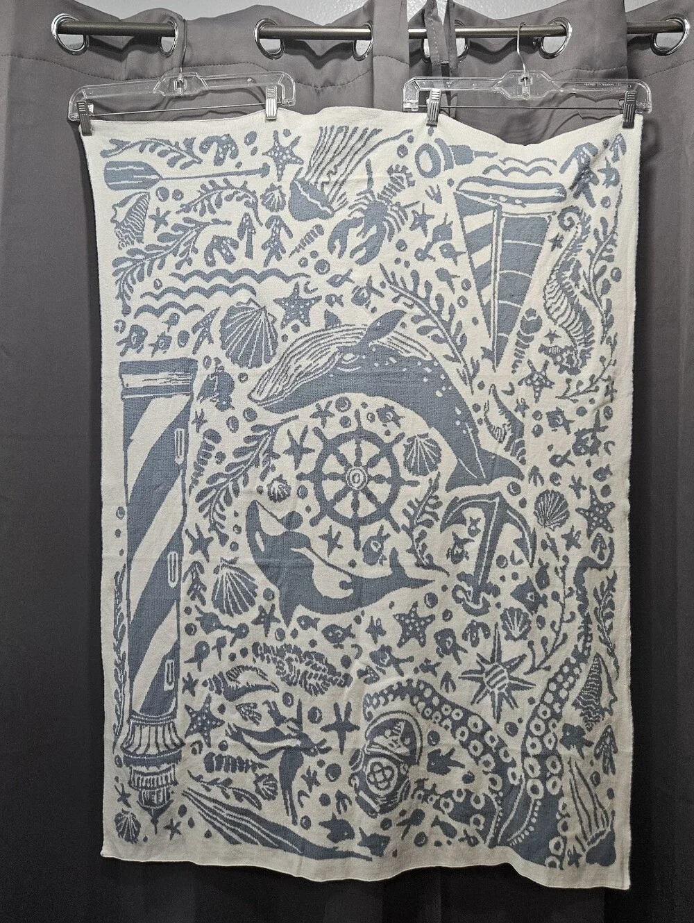The Blueberry Hill's Nautical Organic Cotton Blanket 32x40